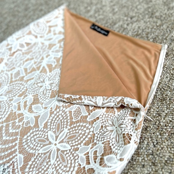 FOR LOVE AND LEMONS Guava Skirt in White Lace - Floral Embroidered Mini Skirt - Picture 15 of 16